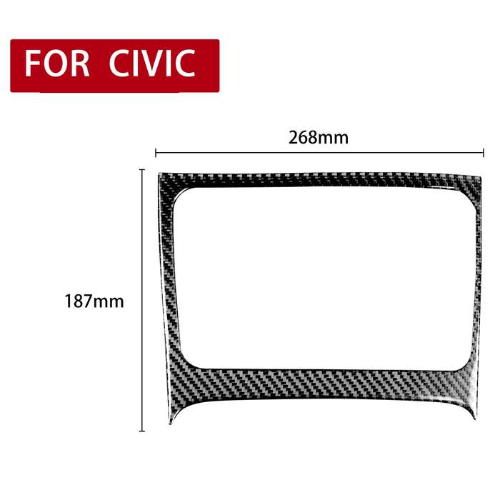 Car Carbon Fiber Big Storage Box Decorative Sticker for Honda Civic 8th Generation 2006-2011, Left D