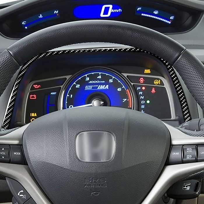 Car Carbon Fiber Upper Part of Speedometer Decorative Sticker for Honda Civic 8th Generation 2006-20