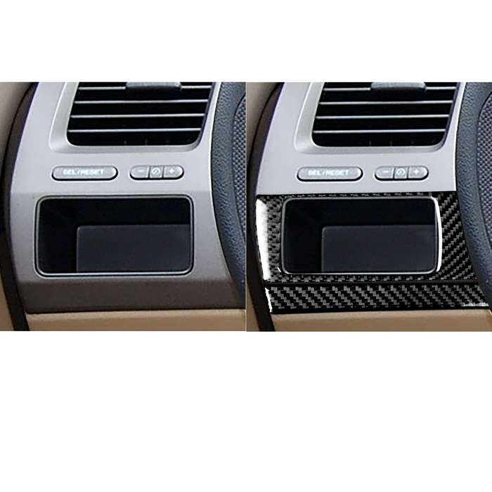 2 in 1 Car Carbon Fiber Headlight Switch Panel Decorative Sticker for Honda Civic 8th Generation 200