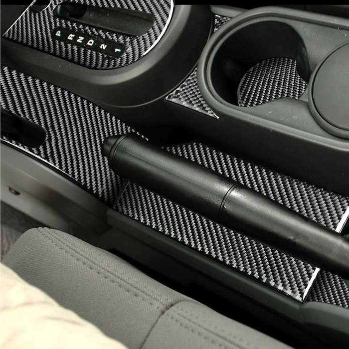 10 in 1 Car Carbon Fiber Gear Console Water Cup Holder Decorative Sticker for Jeep Wrangler JK 2007-