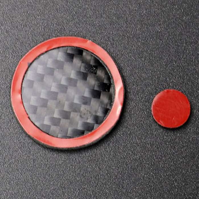 One Set Car Carbon Fiber Multimedia Knob Decorative Sticker for Mazda 3 / 6 / CX-9 / CX-5, Left and