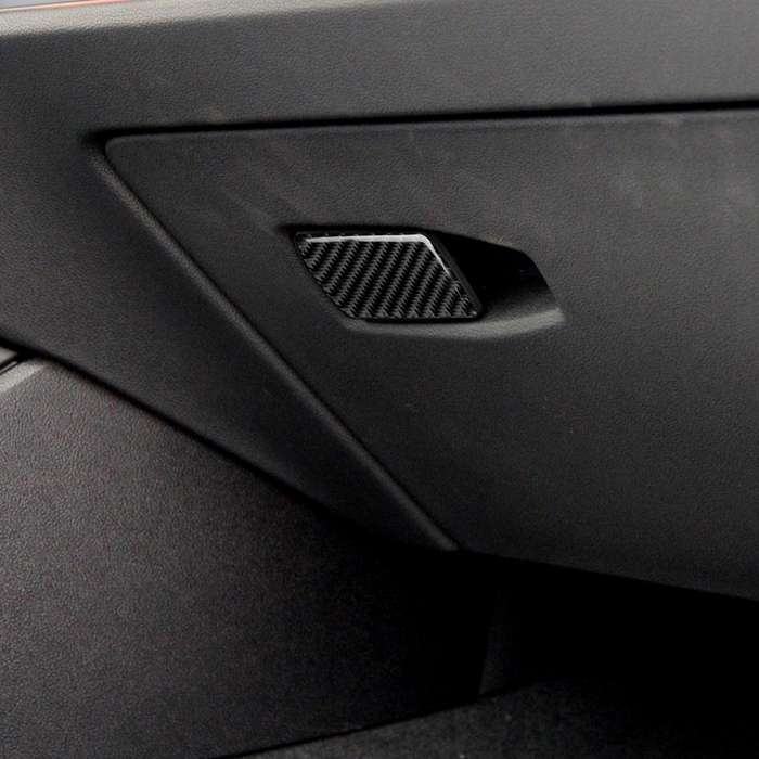 Car Carbon Fiber Storage Box Handle Decorative Sticker for BMW 3 Series G20/G28/325Li/330d/335 2019-