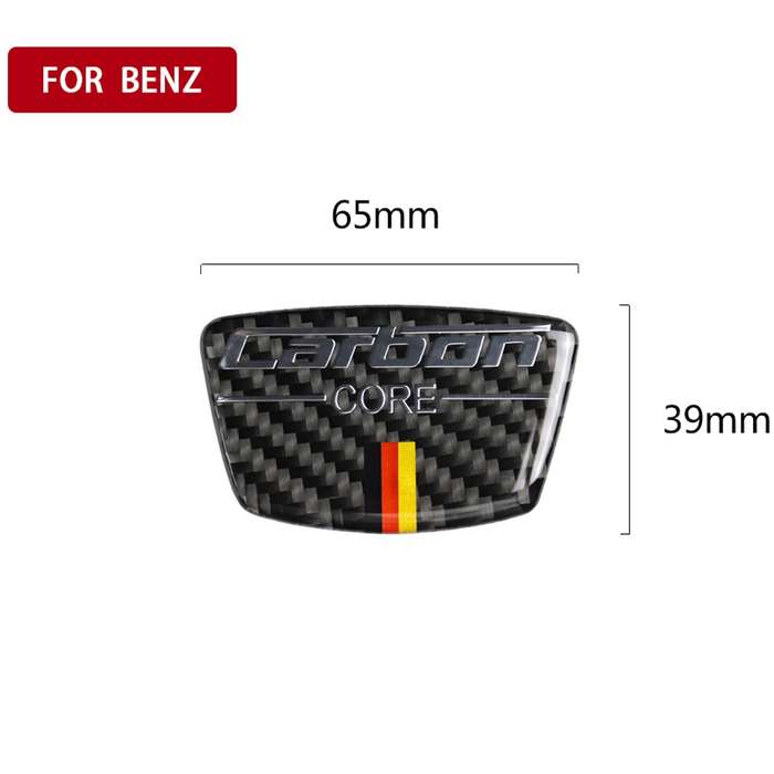 Car Carbon Fiber German Color Doorpost Decorative Sticker for Mercedes-Benz, Left and Right Drive Un