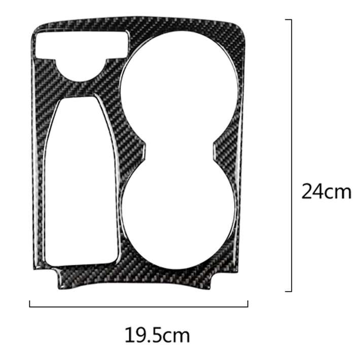 Car Carbon Fiber Solid Color Handrail Water Cup Holder Decorative Sticker for Mercedes-Benz GLK 2008