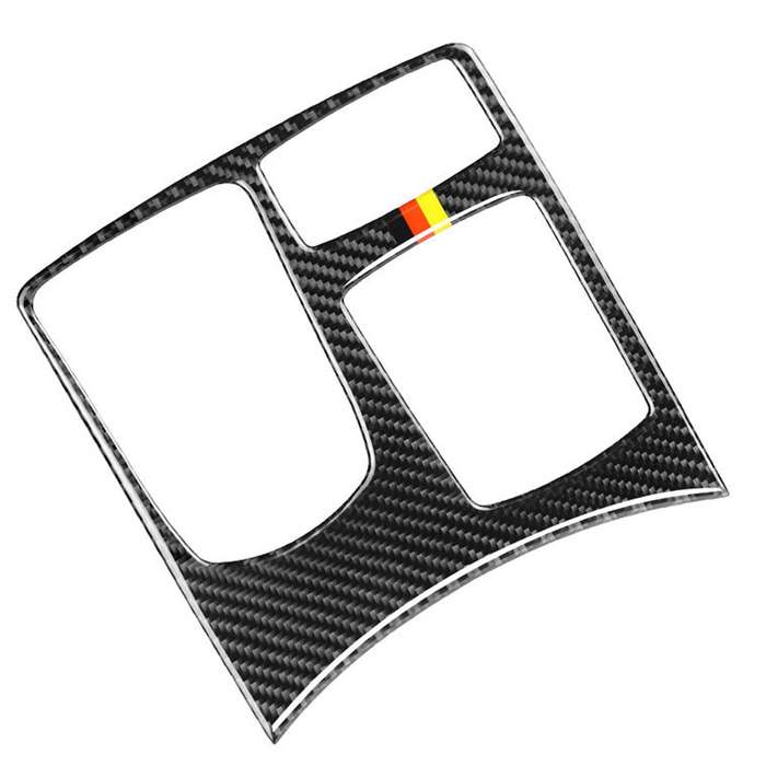 Car Carbon Fiber German Color Central Control Armrest Box Multimedia Panel B Decorative Sticker for