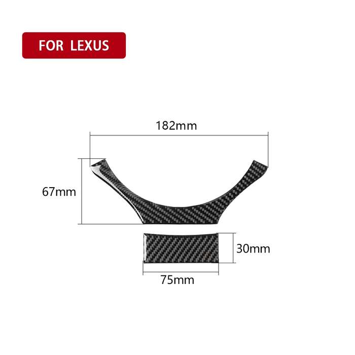 Car Carbon Fiber Steering Wheel Sets Decorative Sticker for Lexus NX200 / 200t / 300h 2014-2021, Lef