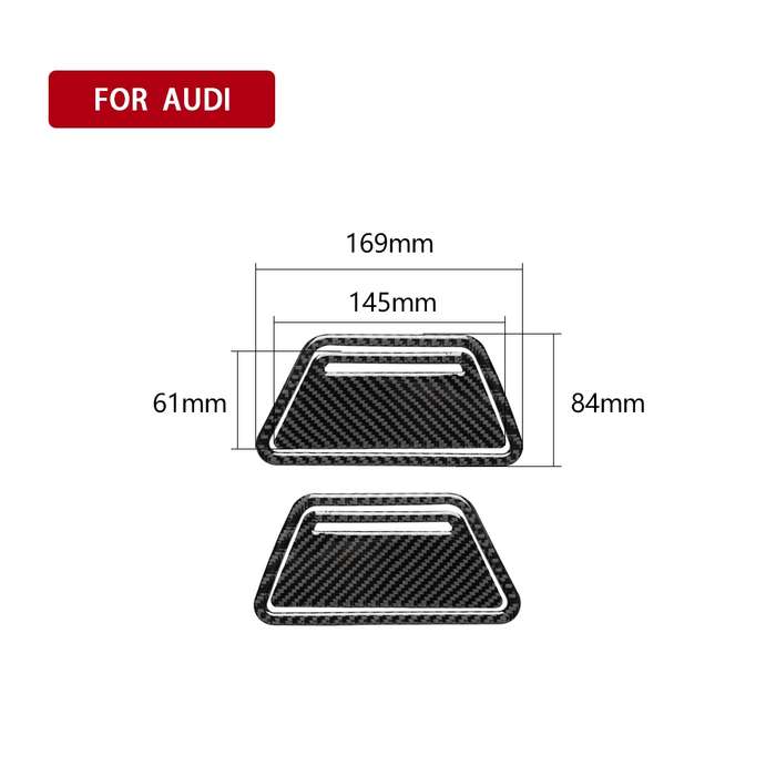 Car Carbon Fiber Ashtray Panel Decorative Sticker for Audi A6 S6 C7 A7 S7 4G8 2012-2018, Left and Ri