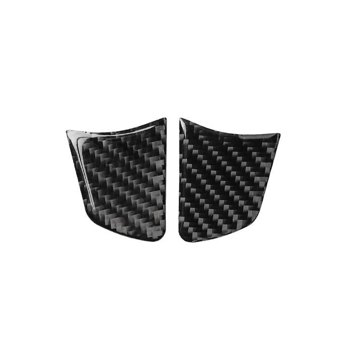 Car Carbon Fiber Steering Wheel Button Decorative Sticker for Audi A6 S6 C7 A7 S7 4G8 2012-2018, Lef