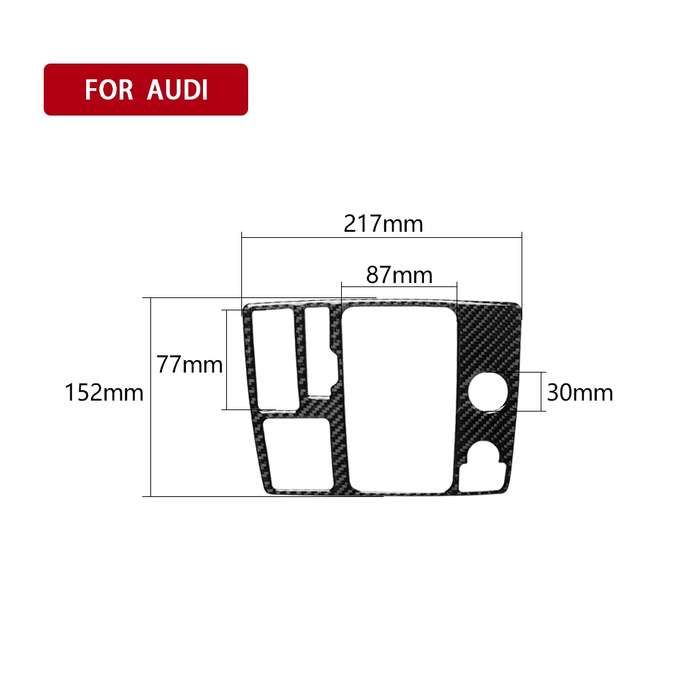 Car Carbon Fiber One-button Start Panel Decorative Sticker for Audi A6 S6 C7 A7 S7 4G8 2012-2018, Le