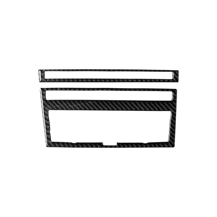 Car Carbon Fiber Solid Color Air Conditioning CD Panel Decorative Sticker for Audi A6 2005-2011, Lef