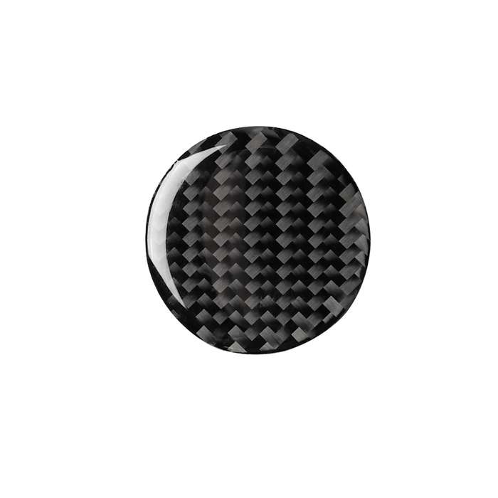 Car Carbon Fiber Central Control Knob Decorative Sticker for Audi A3 / A4L 2014-2019, Left and Right