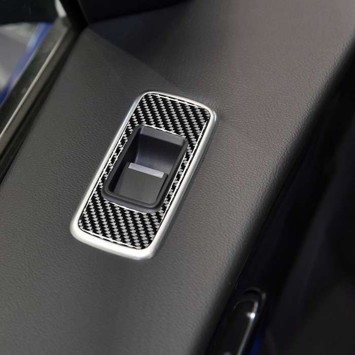 4 in 1 Car Carbon Fiber Lifting Panel Decorative Stickers for Jaguar F-PACE X761 XE X760 2016-2020,