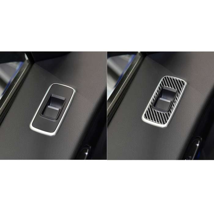 4 in 1 Car Carbon Fiber Lifting Panel Decorative Stickers for Jaguar F-PACE X761 XE X760 2016-2020,