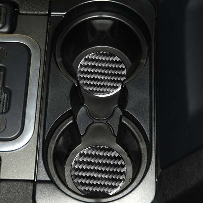 Car Carbon Fiber Water Cup Holder Mat for Land Rover Discovery 4 2010-2016, Left and Right Drive Uni