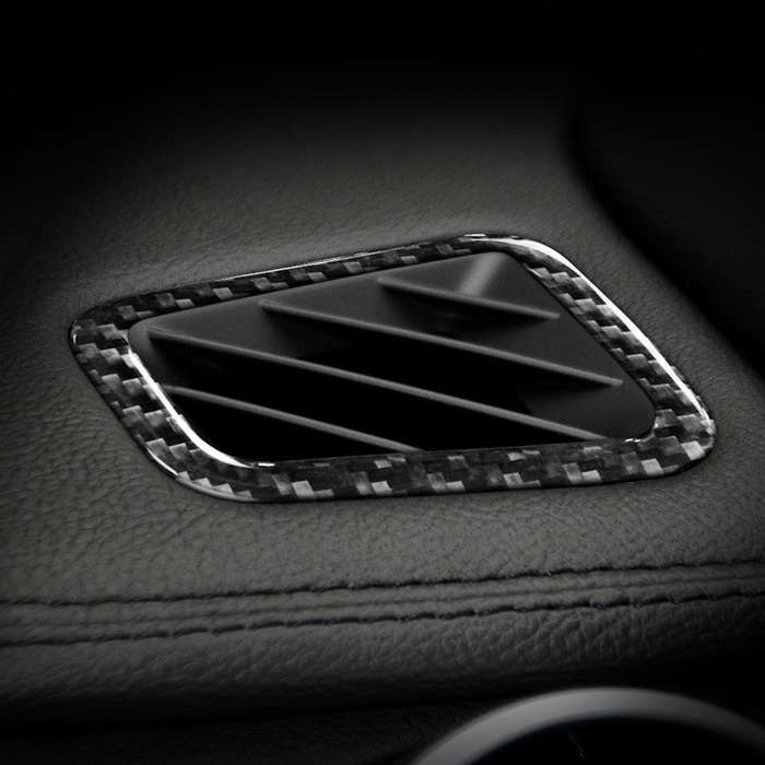 Car Carbon Fiber Dashboard Air Outlet Decorative Sticker for Land Rover Discovery 4 2010-2016, Left