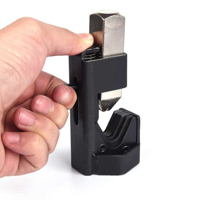 Car Battery Cable Hammer Crimper Hammer Lug Crimper Tool Pliers with T2 Copper 2 x 3/8 Heavy-duty Co