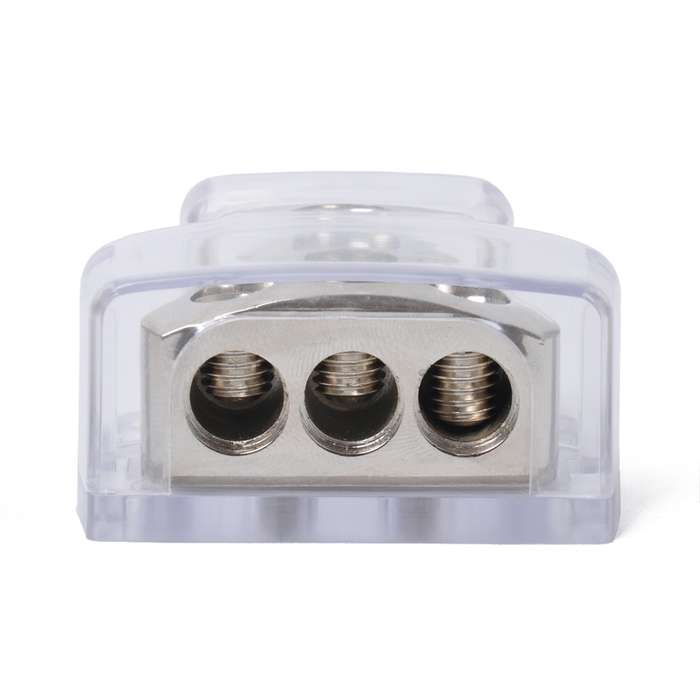 3-Way Car Audio Stereo Amp Power / Ground Cable Splitter Distribution Block 4GA