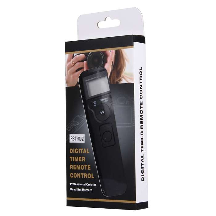 RST-7002 LCD Screen Time Lapse Intervalometer Shutter Release Digital Timer Remote Controller with C