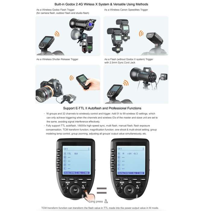 Godox Xpro-O TTL Wireless Flash Trigger for Olympus (Black)