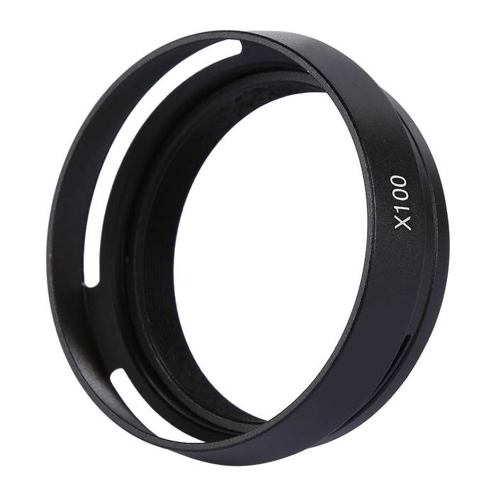 49mm Metal Vented Lens Hood for Fujifilm X100(Silver)