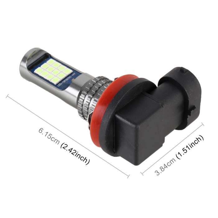 H11 / H8 2 PCS DC12-24V / 8.6W Car Fog Lights with 24LEDs SMD-3030 & Constant Current, Bag Packagin(