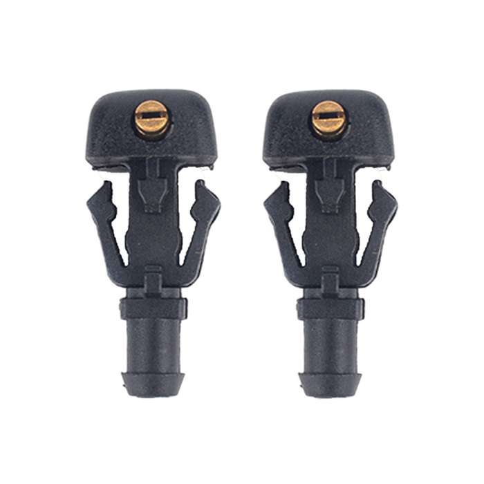 2 PCS Front Windshield Washer Wiper Jet Water Spray Nozzle + Hose Connector Set 3W7Z17603AA for Ford
