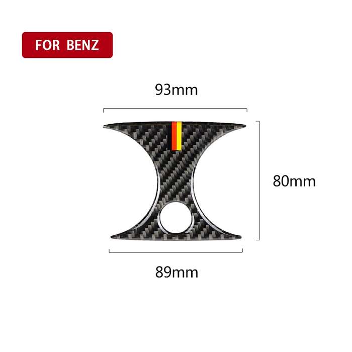 Car Carbon Fiber Rear Air Outlet Middle Decorative Sticker for Mercedes-Benz C Class W205 C180 C200