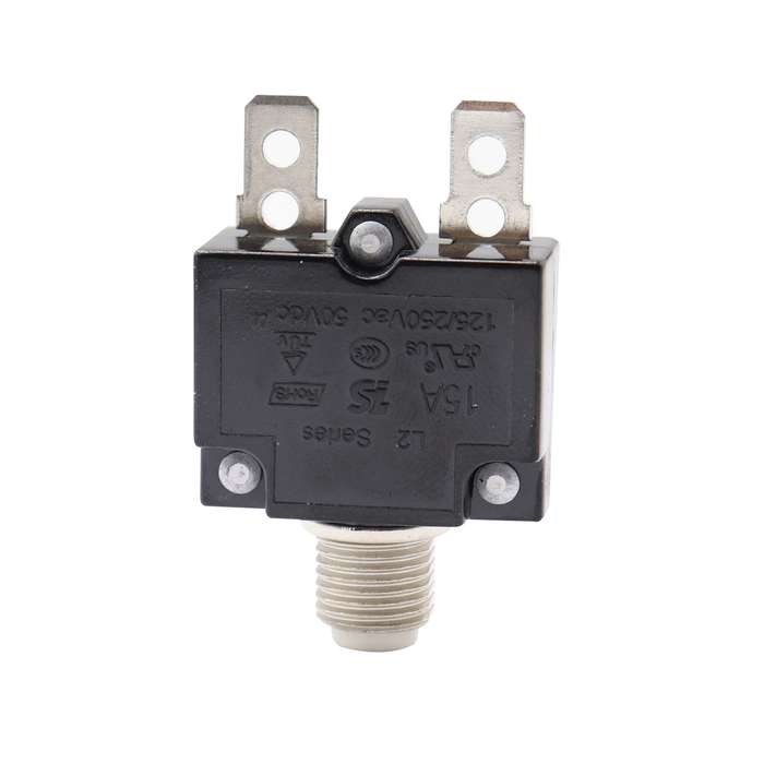 L2 Series 50V Car Overload Protector Manual Reset DC Circuit Breaker with Waterproof Cover, Current: