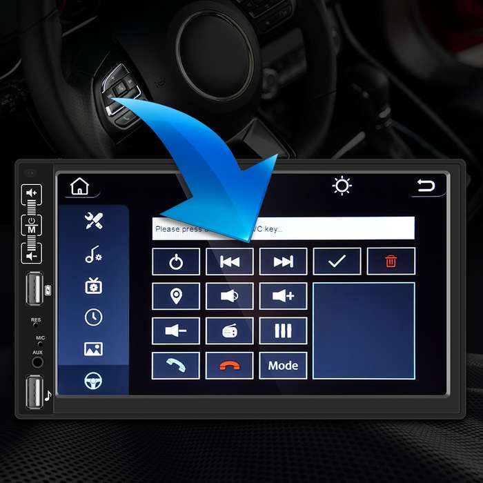 A2891 7 inch Car HD MP5 Carplay Bluetooth Music Player Reversing Image All-in-one Machine Support FM