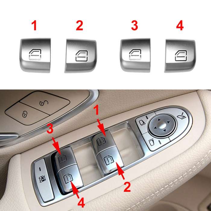 Car Window Glass Lift Switch Button for Mercedes-Benz W205 / W253 after 2015(No.2 Button)