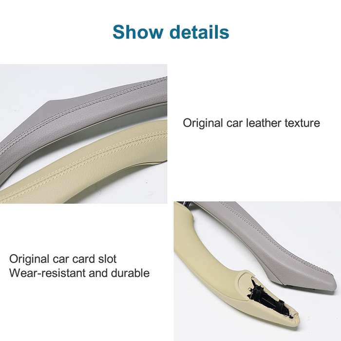 Car Leather Left Side Inner Door Handle Assembly 51417225854 for BMW 5 Series F10 / F18 2011-20