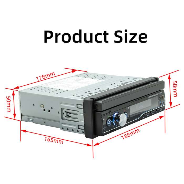 T100C 7 inch Manually Retractable Screen Car MP5 Player Radio, Support Mirror Link & FM & TF Card &