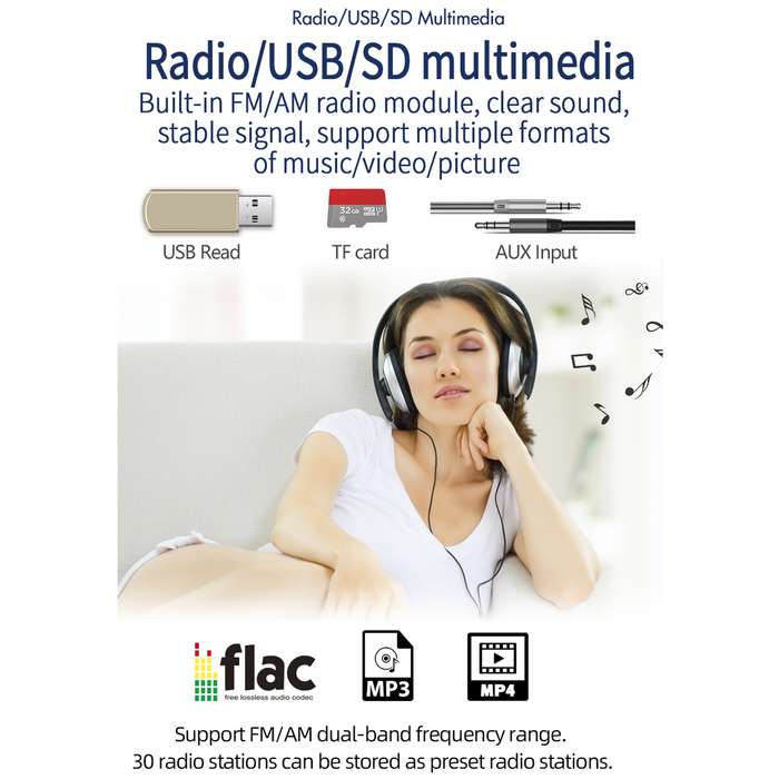T100C 7 inch Manually Retractable Screen Car MP5 Player Radio, Support Mirror Link & FM & TF Card &