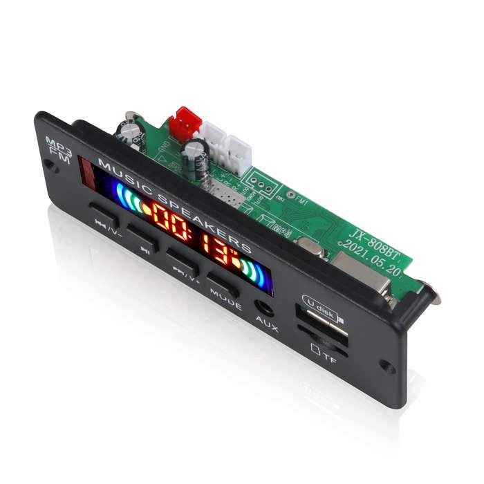 JX-808BT Car 12V Audio MP3 Player Decoder Board FM Radio USB, with Bluetooth / Remote Control / Reco