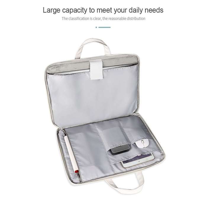 ST01KT Lightweight PU Printed Laptop Bag, Size:14.1-15.4 inch(Ice Cream)