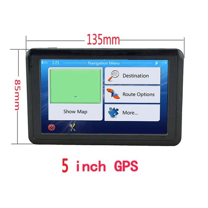 Q5 Car 5 inch HD TFT Touch Screen GPS Navigator Support TF Card / MP3 / FM Transmitter, Specificatio