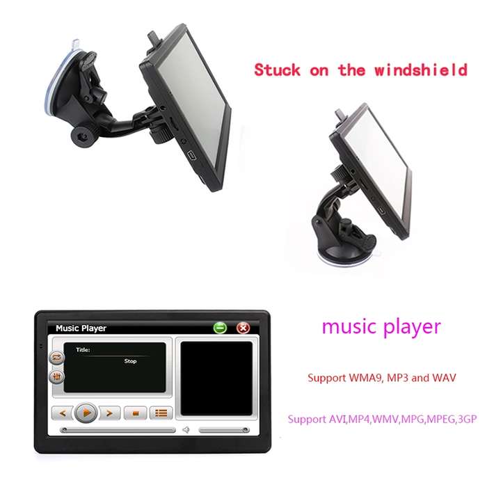 7 inch Car GPS Navigator 8G+256M Capacitive Screen High Configuration, Specification:Africa Map