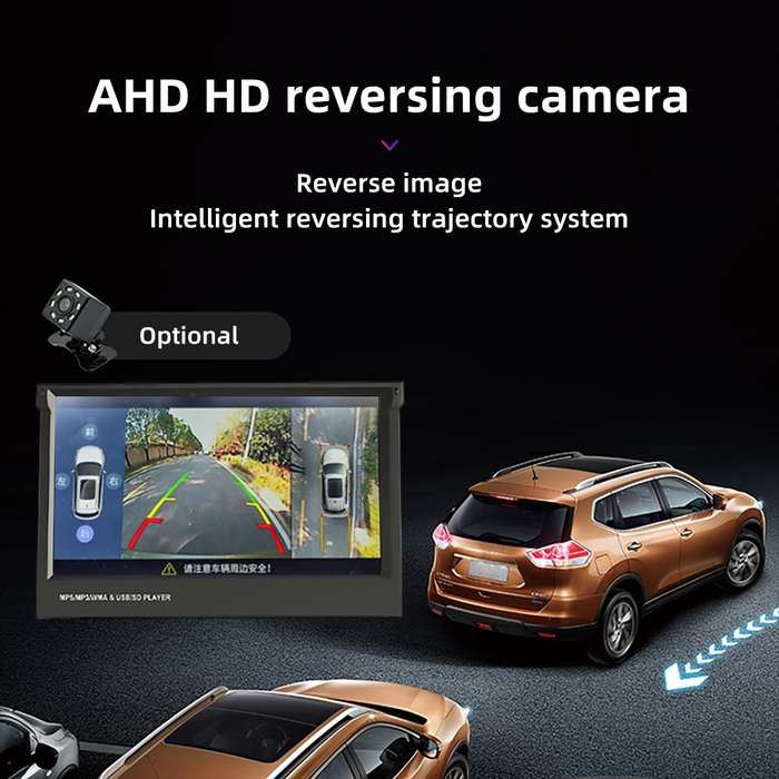 9601C HD 7 inch Universal Car Manually Retractable Screen MP5 Player with Carplay, Support FM & Blue