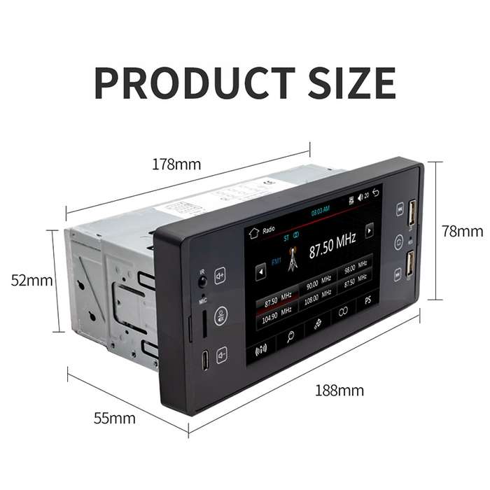 SW150 5-inch HD Touch Screen Dual USB Car MP5 Player Bluetooth Reversing Video Card U Disk Radi