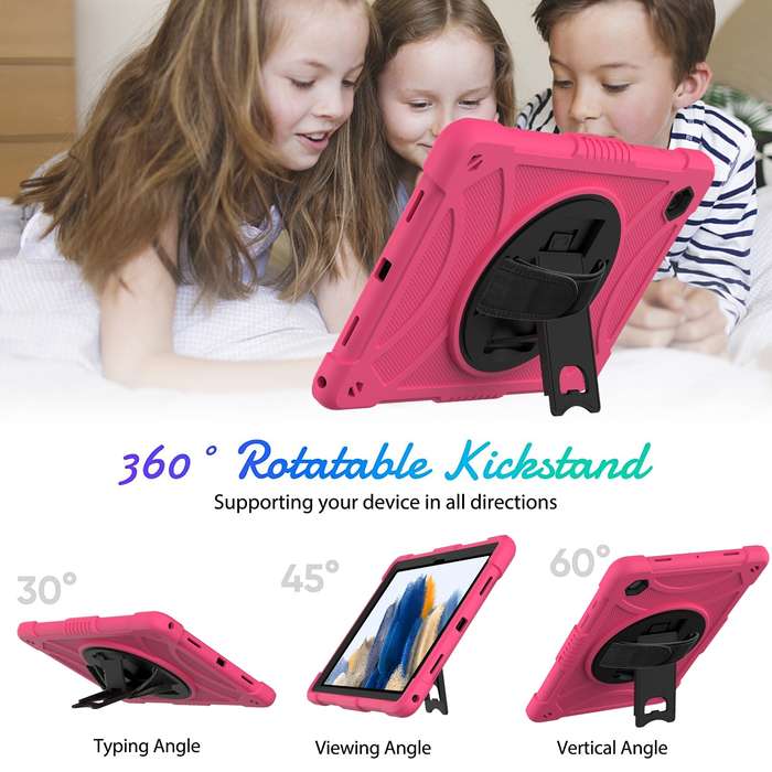 For Samsung Galaxy Tab A8 10.5 2021 Rotary Grab Silicone + PC Tablet Case(Colorful)