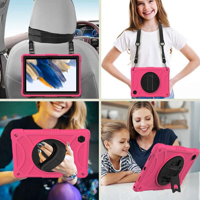 For Samsung Galaxy Tab A8 10.5 2021 Rotary Grab Silicone + PC Tablet Case(Colorful)