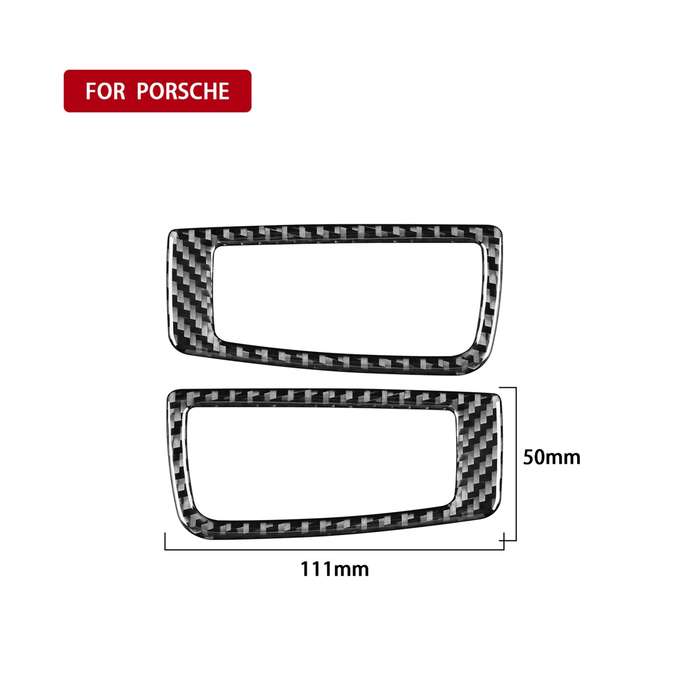 Car Carbon Fiber Rear Reading Light Decorative Sticker for Porsche Panamera 2010-2016, Left and Righ