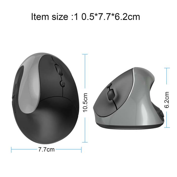 X10 2.4G Wireless Vertical Ergonomic Gaming Mouse(Black)