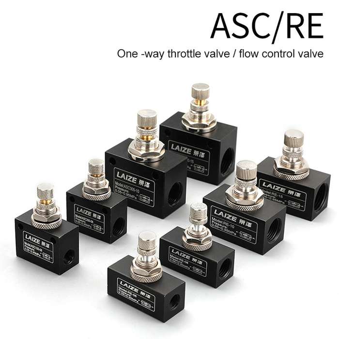 LAIZE Pneumatic Speed Regulating One-way Throttle Valve, Specification:RE-10 DN10mm
