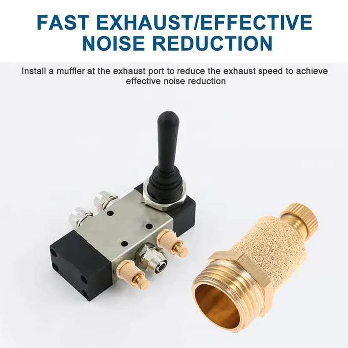 LAIZE Throttling Pneumatic Muffler, Caliber:2 Point