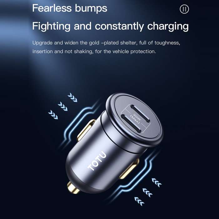 TOTUDESIGN 30W Car Fast Charging, Interface:USB-A + USB-C / Type-C