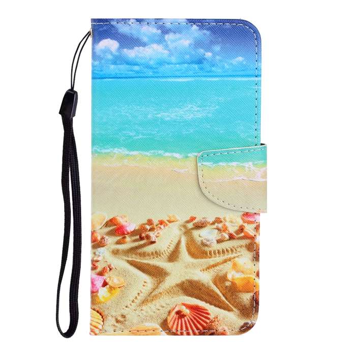 For LG V60 Colored Drawing Horizontal Flip Leather Case with Holder & Card Slot & Wallet(Pentagram)