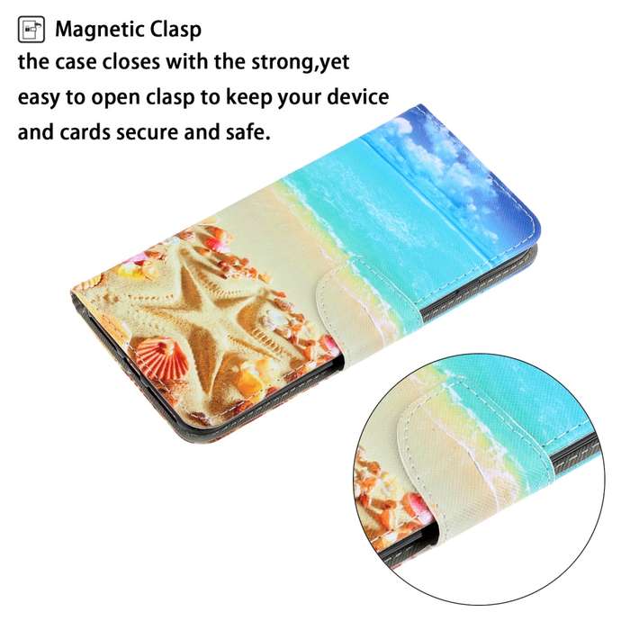 For LG V60 Colored Drawing Horizontal Flip Leather Case with Holder & Card Slot & Wallet(Pentagram)