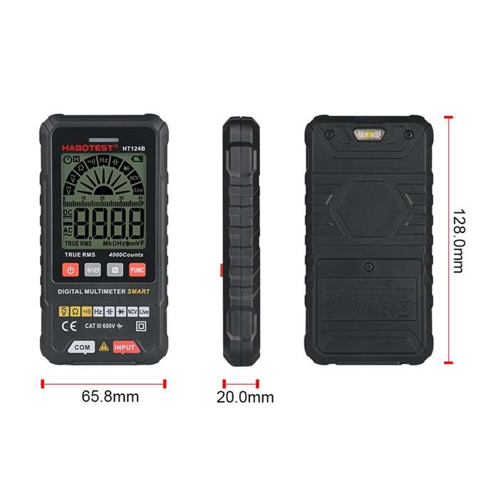 HABOTEST HT124B+ Mini Digital Display High-precision Multimeter