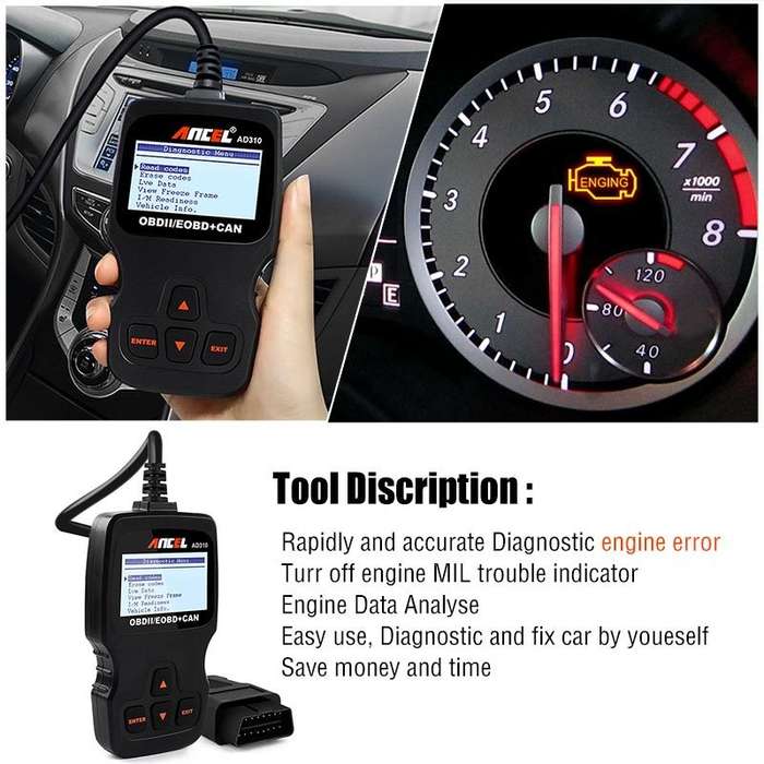 Ancel AD310 CAN OBD2 Car Engine Fault Diagnosis Tool